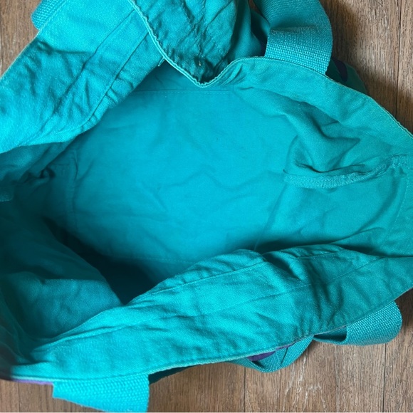 Victoria's Secret Blue and Purple Tote Bag with Canine Design - Picture 3 of 3